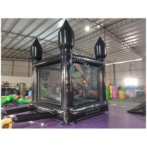 Nouvelle Conception d'Usine, Château Gonflable Commercial Noir Sur Mesure pour Fêtes Nocturnes et Mariages, Château de Saut Gonflable pour Enfants - Product Image 2