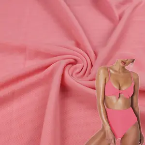 Tessuto di <span class=keywords><strong>maglia</strong></span> elasticizzato in nylon spandex leggero e <span class=keywords><strong>trasparente</strong></span> per biancheria intima da bagno - Product Image 1