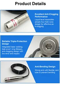 משדר מפלס נוזלים טבול לניטור מיכלים ובארות חיישן מפלס מים <span class=keywords><strong>4</strong></span> <span class=keywords><strong>20mA</strong></span> RS485 - Product Image 5