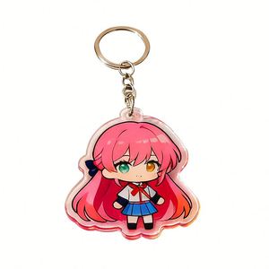 Acrylic <b>Anime</b> <b>Keychain</b> Custom Game Q-version Peripheral Secondary Character Transparent Double-sided Small Pendant UV Printed - Product Image 3