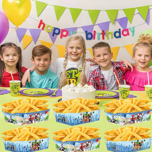 ถาดกระดาษใส่เฟรนช์ฟรายส์แบบใช้แล้วทิ้ง ดีไซน์กันรั่ว สำหรับบรรจุภัณฑ์อาหารจานด่วนแบบนำกลับบ้าน - Product Image 1