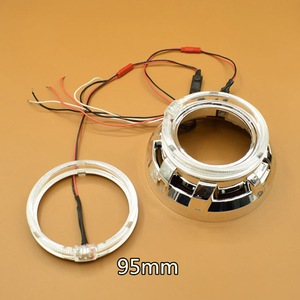 แหวนไฟ LED Angel Eye ขนาด 95 มม. สำหรับติดตั้งไฟหน้ารถยนต์ อัพเกรด 12V พร้อมฟังก์ชั่นหรี่ไฟ - Product Image 1