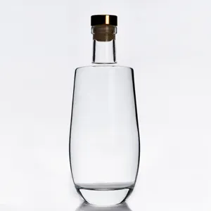 700ml customizable gin bottle with cork stopper tequila clear glass wine bottle 700ml wholesale spirits