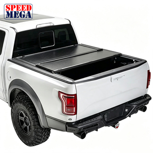 Flush Mount Hard Tri-Fold Matte Black Textured Tonneau Cover for Toyota Tundra 6.5ft <b>Low</b> Profile Aluminum Waterproof <b>Bed</b> Cover - Product Image 1
