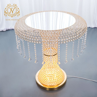 Table à gâteau en cristal européen pour anniversaires et mariages, design romantique, fabriqué en Chine, nouveaux ornements 2026