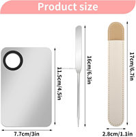 Ensemble de spatule de fond de teint Portable Palette de mélange de maquillage coréen en acier inoxydable pour cosmétique ombre à paupières cils Nail Art