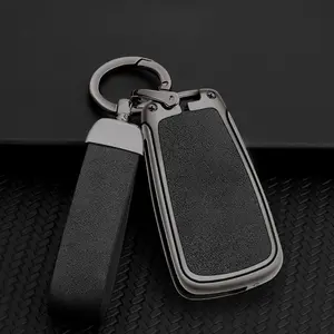 New Zinc Alloy Leather Car Logo Key Case Shell For Buick Lacrosse Chevrolet Camaro Cruze Equinox Impala GMC Terrain Accessories