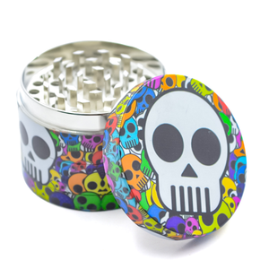 2025 gran oferta 55 MM logotipos personalizados cartón colorido impresión completa molinillo de hierbas de aleación de Zinc para venta al por mayor - Product Image 1