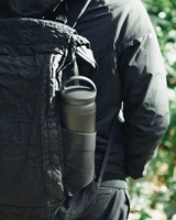 Thermos isotherme de style japonais de 350 ml/500 ml, bouteilles d'eau en acier inoxydable noir mat personnalisées avec poignée