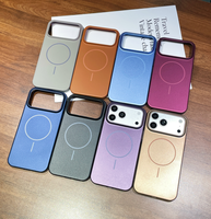 Étui de téléphone magnétique avec texture grain de litchi pour iPhone 18ProMAX 17, 16, 15, 14, 13, 12, 11, Pro Plus, étui de téléphone anti-chute
