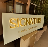 Enseigne en métal personnalisée avec logo, étanche, rétroéclairée par LED, pour entreprise, commerce, devanture de magasin, salon