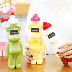 ขวดน้ำผลไม้ PET ลายการ์ตูนหมี ขนาด 500 มล. สำหรับใส่ชานม น้ำแร่ แบบใช้แล้วทิ้ง พร้อมฝาเกลียวอะลูมิเนียม - Product Image 6