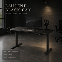 Bureau debout électrique réglable en hauteur AOR, structure en acier inoxydable, plateau en MDF, design industriel moderne pour la maison/le bureau