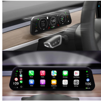 Layar Sentuh Putar Resolusi 4K 9,6 Inci Baru dari Pabrik, Panel Instrumen GPS untuk Tesla Model, Garansi 1 Tahun