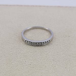 Jewelspaark Diamond <b>Ring</b> 0.12 Cttw Round Cut 925 Sterling <b>Silver</b> Channel Setting Engagement Jewelry For Women - Product Image 2
