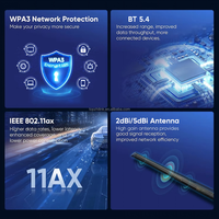 Adaptador WiFi 6 Inalámbrico AX900 para PC de Escritorio y Portátil, BT5.4 2.4G 5GHz, Dongle USB WiFi Portátil, Sin Controlador, para Win 10/11