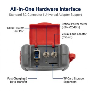 Mini OTDR intelligent multifonctionnel, fibre 1310/1550, 22/20 dB, nouveau mini testeur de fibre optique PON OTDR - Product Image 2
