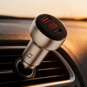 Cargador de coche personalizado de carga rápida USB-C USB-A 48W QC 3.0 y PD de doble puerto, cargador USB para coche - Product Image 6