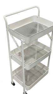 Modern Stainless Steel Foldable Cart Foldable Kitchen Gadgets 3 Layers Sample Available Easy Bulk Order Premium Folding Cart - Product Image 4