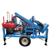 Plateforme de forage de puits d'eau compacte et portable pour des profondeurs jusqu'à 100 m, plateforme de forage hydraulique mobile haute performance sur roues