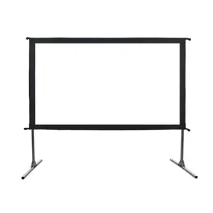 180 inch PVC font/rear/sliver fabric portable projection screen fast folding screen for outdoor activity