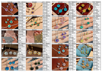 Caja de 20 Sets de Joyas de Plata 925 de Ley, Collar y Aretes Surtidos, Paquete al por Mayor para Tiendas