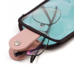 שקית אחסון שקוף בצורת גלידה למשקפי ראייה - נרתיק משקפי שמש נייד עם הדגשות עור לנסיעות בחוץ - Product Image 3