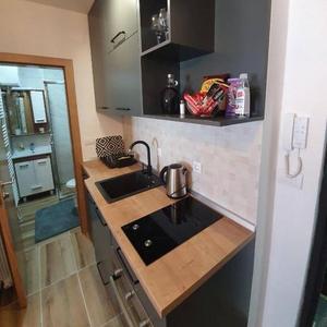 Modern Hotel Apartment Modular All One Kitchenette Acrylic Melamine Custom Wood Veneer Sink Faucet <strong>Small</strong> <strong>Kitchen</strong> <strong>Cabinet</strong> Hinge - Product Image 4