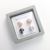 Broche magnétique sans accroc pour Hijab broche en gros pour écharpe musulmane cristal Zircon pierres bijoux utilisation Hijab aimants