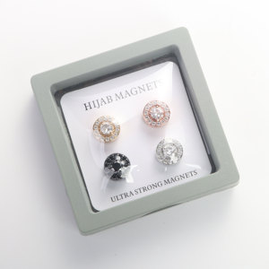 Pin magnético sin enganche para Hijab, broche al por mayor para bufanda musulmana, piedras de circón de cristal, uso de joyería, imanes Hijab - Product Image 3