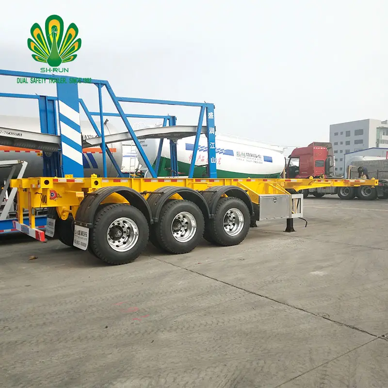 2-axis 3-axis 4-axis frame semi-trailer in stock sales High strength steel container skeleton semi trailer