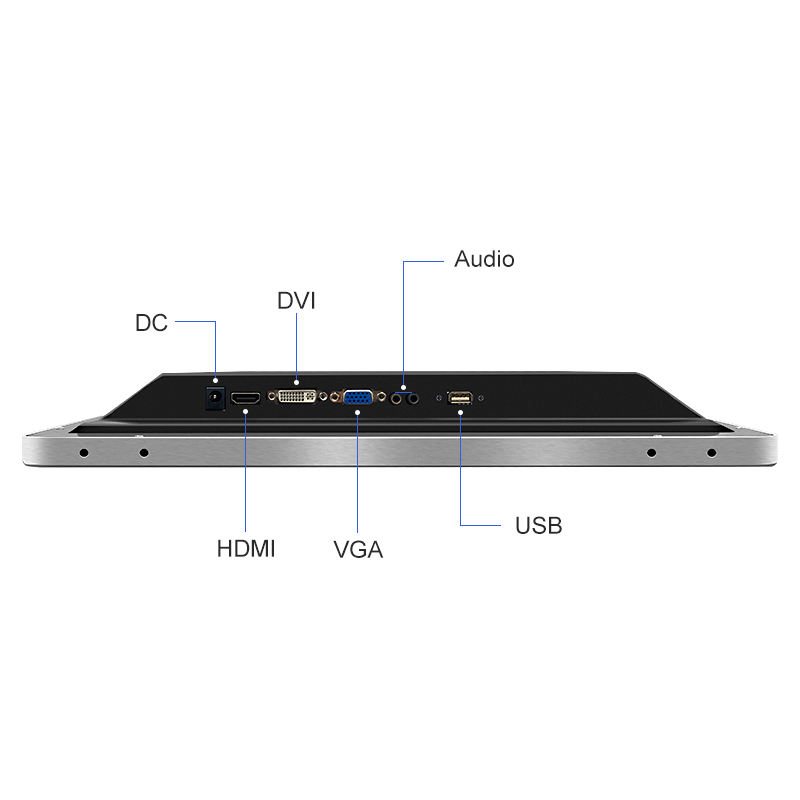 12 Inch 1024*768 VGA AV BNC Capacitive PCAP Touch Screen Aluminum Frame TFT Wall Mounted OEM ODM Industrial LCD Monitor
