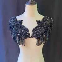 Aplikasi Jaring Berhias Batu Rhinestone Bentuk Bunga 3D Berkualitas Tinggi untuk Pakaian Ketat & Tas, Aksen Rhinestone yang Stylish