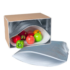 Boîte Express Réfrigérée en Carton Ondulé Isolant en <span class=keywords><strong>Mousse</strong></span> d'Aluminium Recyclable, Personnalisable par Gaufrage pour Légumes, Aliments et Chaussettes - Product Image 2