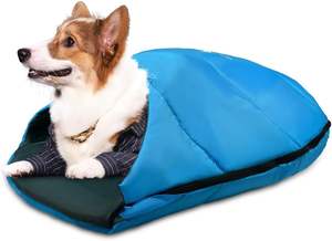 Lit portable durable pour animaux de compagnie pour petits chiens et chats Sac de couchage lavable pour chiens Transporteurs et produits de voyage compressibles confortables - Product Image 2
