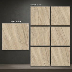 Azulejos de Porcelana Esmaltada con Aspecto de Mármol Marrón Vistaar, Diseño Interior Moderno, 80x80cm, Cerámica - Product Image 5