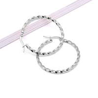 Boucles d'oreilles en acier inoxydable de Style Simple cercle pour femmes PVD plaqué or personnalisé oreille Piercing bijoux accessoires
