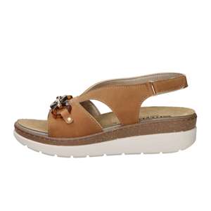 Valleverde Sandales compensées en cuir pour femme, talon de 39,4 cm, chaussures confortables - Product Image 1
