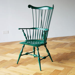 Роскошное обеденное кресло в скандинавском стиле из массива ореха с подлокотниками, оливково-зеленое, ретро, из гнутой древесины, в стиле Виндзор, акцентное кресло, кресло-качалка для взрослых - Product Image 2