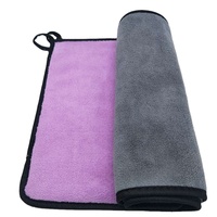 Vente en gros 40*40cm 500gsm 800gsm Serviette de lavage de voiture de luxe absorbante double face Serviette en microfibre Serviette de séchage de nettoyage de voiture