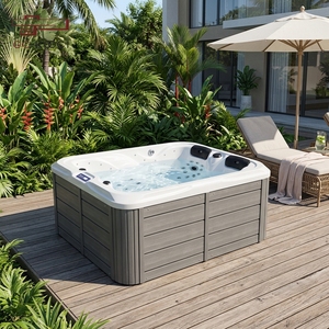 Moderna Bañera de Hidromasaje Exterior Independiente de 2 m, Bañera de Hidromasaje con Dos Motores <span class=keywords><strong>para</strong></span> Masaje en el Baño, Tipo Independiente - Product Image 3