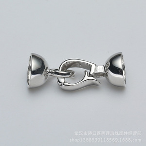 Fermoir en forme de cœur en argent S925 pour bracelet de perles, connecteur de collier, accessoires de bricolage 2013 - Product Image 5
