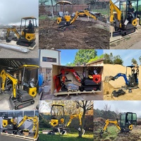 Mini-excavatrice de haute qualité pour petites exploitations agricoles, 1 tonne, 2 tonnes, mini-excavatrice sur chenilles, moteur Euro 5 CE EPA, mini-pelle, micro-mini-excavatrice