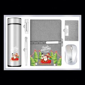 ชุดของขวัญธุรกิจคริสต์มาสสำหรับลูกค้า ประกอบด้วยสมุดโน้ต แก้วน้ำสุญญากาศ แฟลชไดรฟ์ บลูทูธเมาส์ ที่ใส่บัตร และของที่ระลึกอื่นๆ - Product Image 2