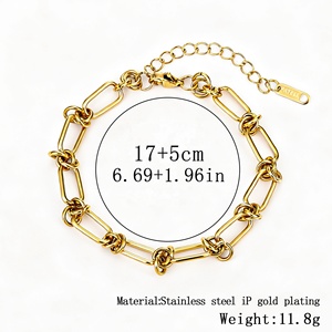 Pulsera <span class=keywords><strong>de</strong></span> Cadena <span class=keywords><strong>de</strong></span> Acero Inoxidable con Baño <span class=keywords><strong>de</strong></span> <span class=keywords><strong>Oro</strong></span> <span class=keywords><strong>de</strong></span> 18K Cenda PVD para Mujer y Hombre, Resistente al Agua, Antideslustre, Venta al Por Mayor - Product Image 2