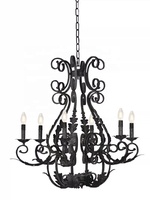 Simig éclairage américain minimaliste antique éclairage rustique lustre en fer forgé vintage suspension lumières pour salon