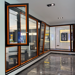 Fenêtre à battant moderne en aluminium sans cadre, à double ou triple vitrage, avec système de bascule et rotation, de type plinthe-plafond, certifiée Energy Star - Product Image 2