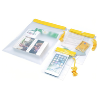 HaoRan Pochette étanche transparente en PVC pour cartes d'identité de bateau, documents et billets de travail