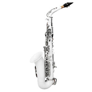 <span class=keywords><strong>Saxophone</strong></span> <span class=keywords><strong>alto</strong></span> rouge <span class=keywords><strong>SLADE</strong></span> avec clé en Mi bémol, corps en laiton, coquille blanche sculptée - Product Image 4