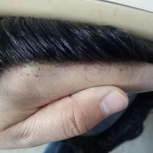 Peluca de Cabello 100% virgen remy para hombre, tupé suizo de encaje frontal, parche de cabello para hombre - Product Image 1